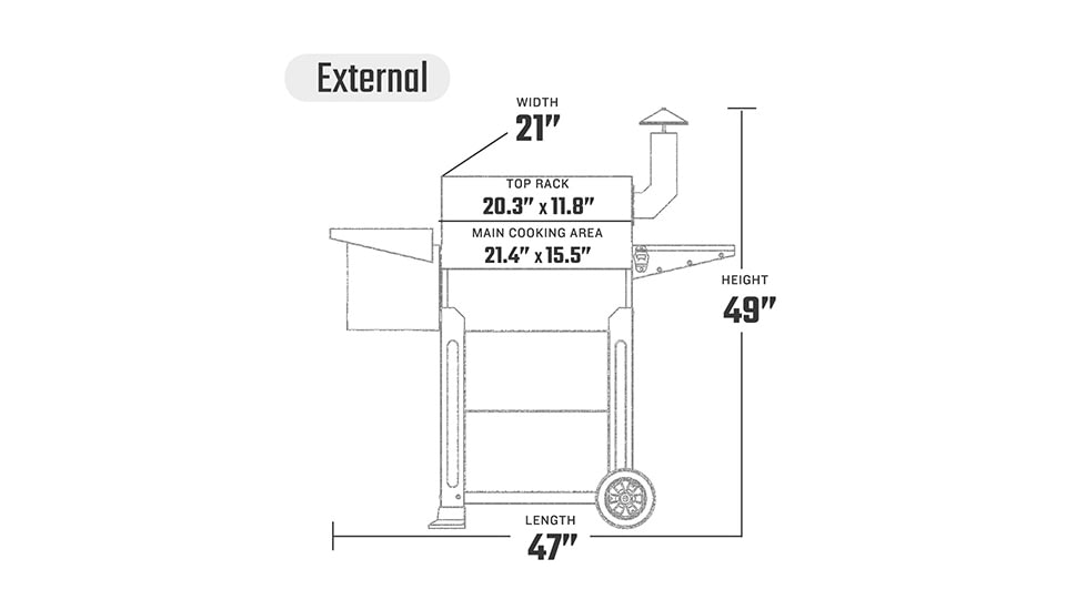 Z Grills ZPG-6002B4E Wood Pellet Grill &amp; Smoker, Sliver/Black, Medium, ZPG-6002B4E