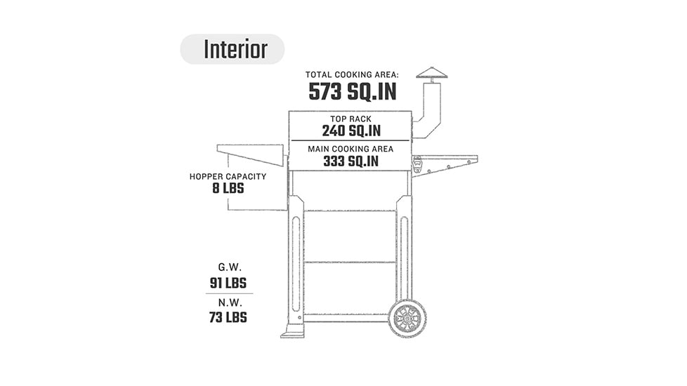 Z Grills ZPG-6002B4E Wood Pellet Grill &amp; Smoker, Sliver/Black, Medium, ZPG-6002B4E
