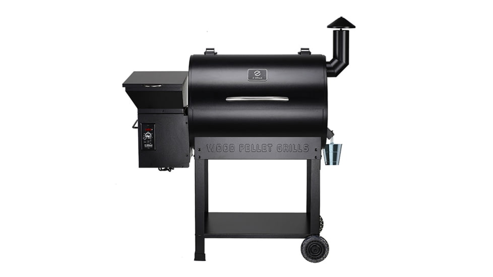 Z Grills ZPG-7002B 8-in-1 Wood Pellet Grill, BBQ &amp; Smoker, Black, Medium, ZPG-7002B