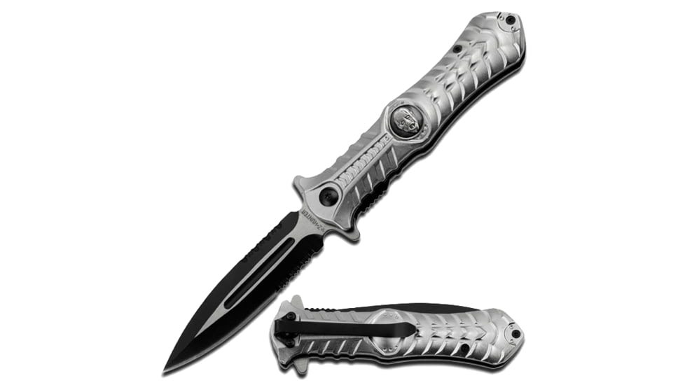 Z-Hunter 4.5in. Silver Skull Logo ZB 004S