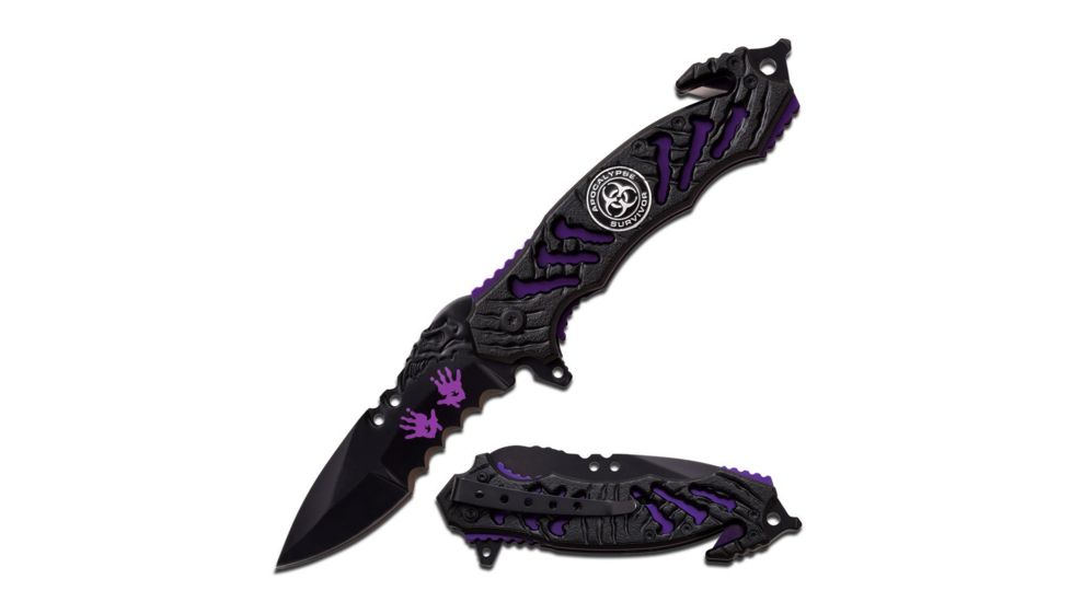 Z-Hunter Folding Blade, 3.5in, Stainless Steel Blade, Black Aluminum Handle ZB-160PE