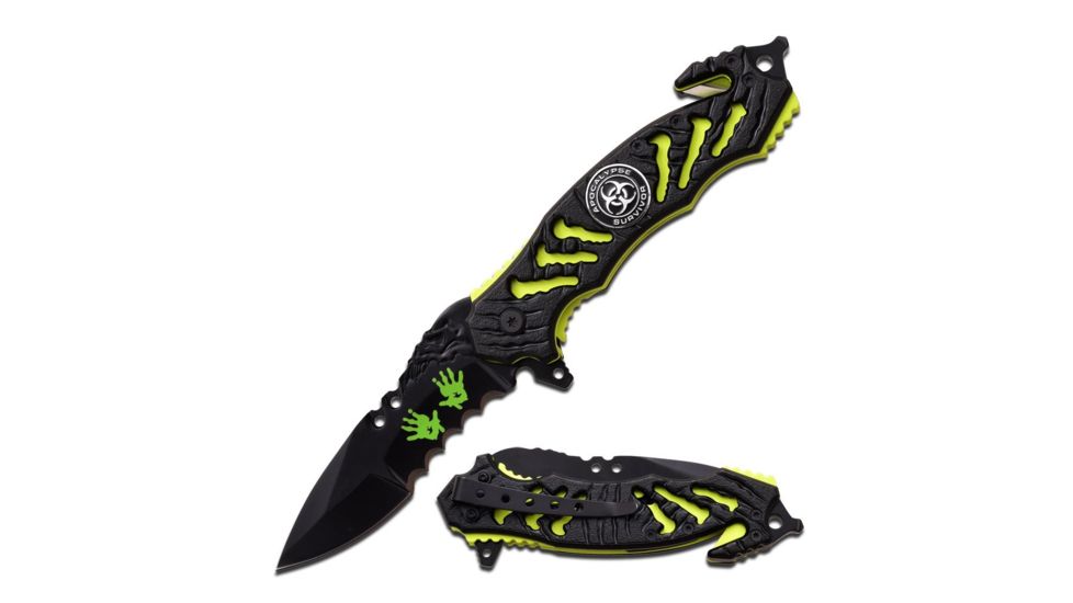 Z-Hunter Folding Blade, 3.5in, Stainless Steel Blade, Black Aluminum Handle ZB-160ZG