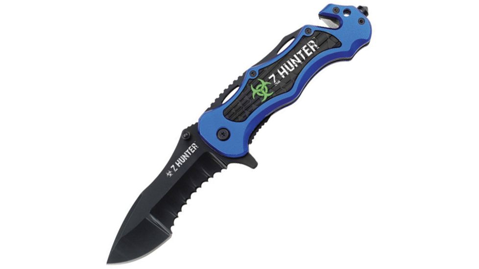 Z-Hunter Rescue Linerlock A/O Blue Knife ZB018BL