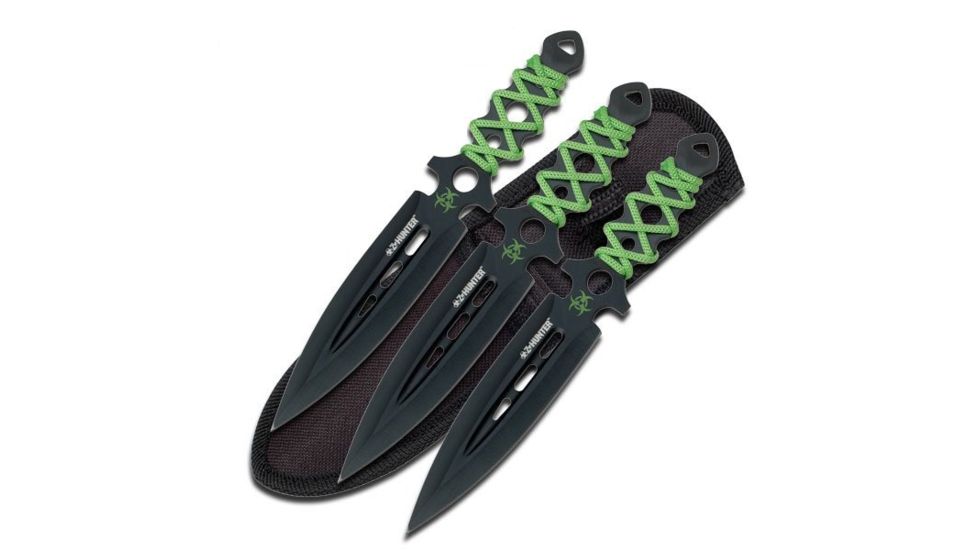 Z-Hunter Tactical, 7.5in, Stainless Steel Blade, Green Cord Wrapped Handle ZB-075-3