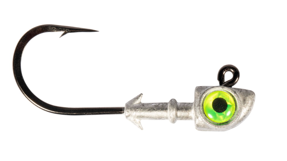 Z-man Diezel Eye Jighead, 1/2 oz, 6/0, 2 Pack, Chartreuse, DE6012-03PK2