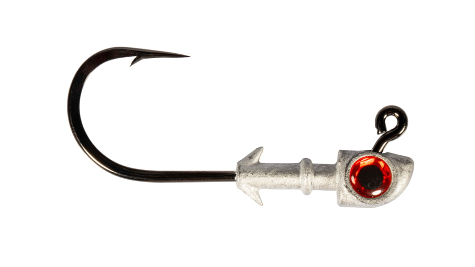 Z-man Diezel Eye Jighead, 1oz, 6/0, 2 Pack, Red, DE601-01PK2