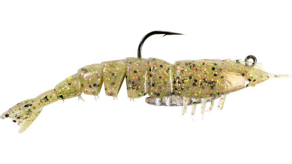 Z-Man Elaztech Ez Shrimpz Rigged 3.5in Greasy Prawn 2 Pack, EZSR-243PK2