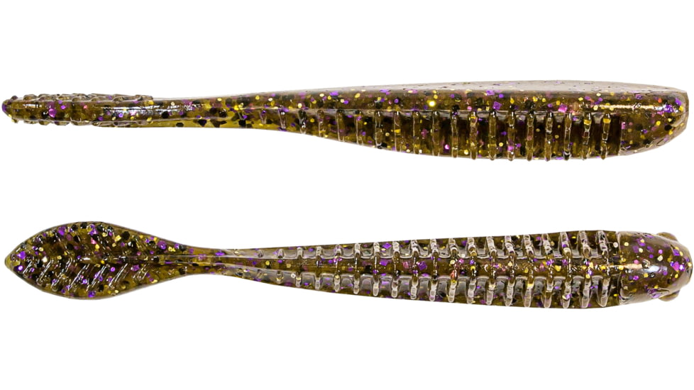 Z-man Trick Shotz Soft Bait, 5, 4.2in, Green Pumpkin, TS42-316PK5