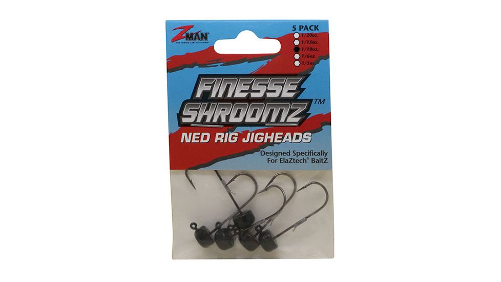 Z-man ShroomZ Finesse Jig, 1/10oz, Black, FJH110-02PK5