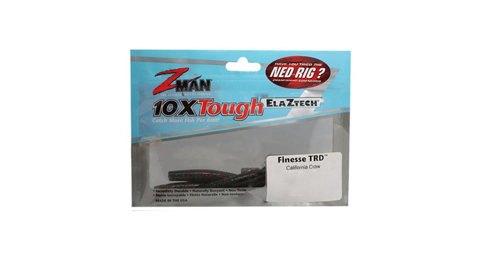 Z-man Finesse TRD Ned Rig Worm, 8 pack, 2.75in, California Craw, TRD275-268PK8
