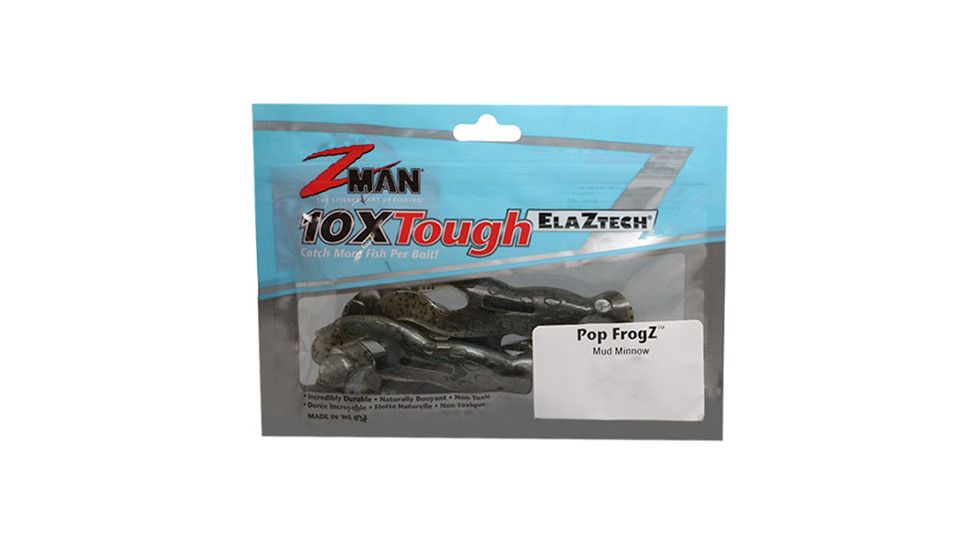 Z-man POP FROGZ 4 MUD MINNOW4PK POPFROG4-281PK4