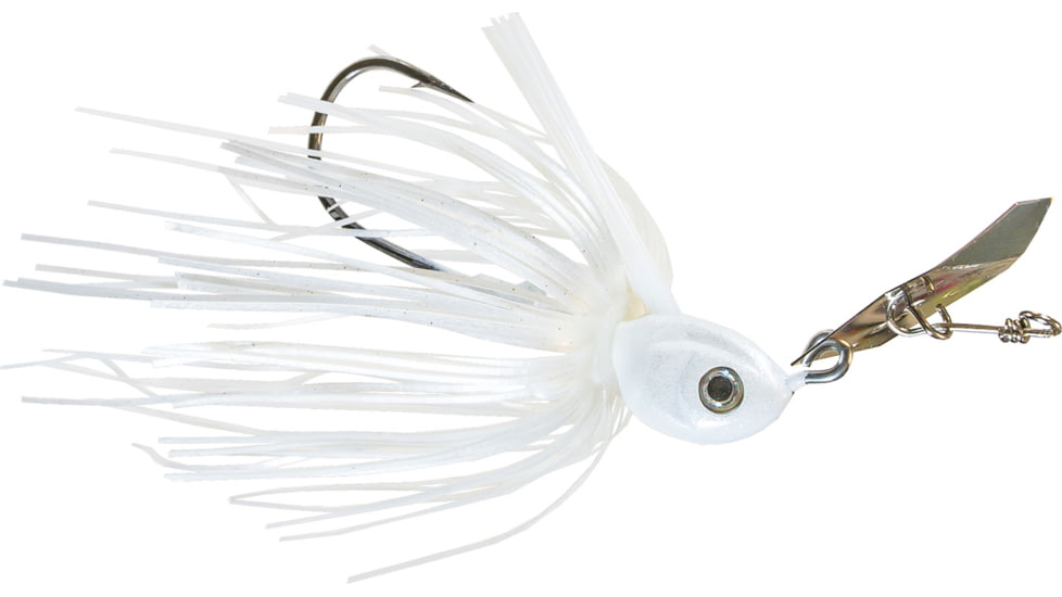 Z-man Project Z Chatterbait Weedless Jig, 3/8oz, Pearl Ghost, CBW-PZ38-01
