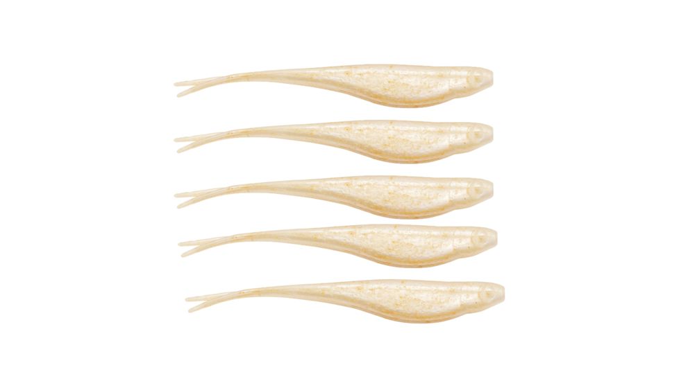 Z-man Scented Jerk Shadz Soft Bait, 5 pack, 5in, Pearl, SJS5-84PK5