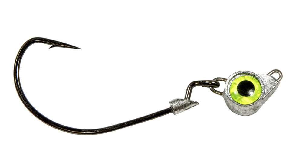 Z-man Texas Eye Jigheads, Chartreuse, 1/4oz, 3 per Pack, TXJH14-05PK3