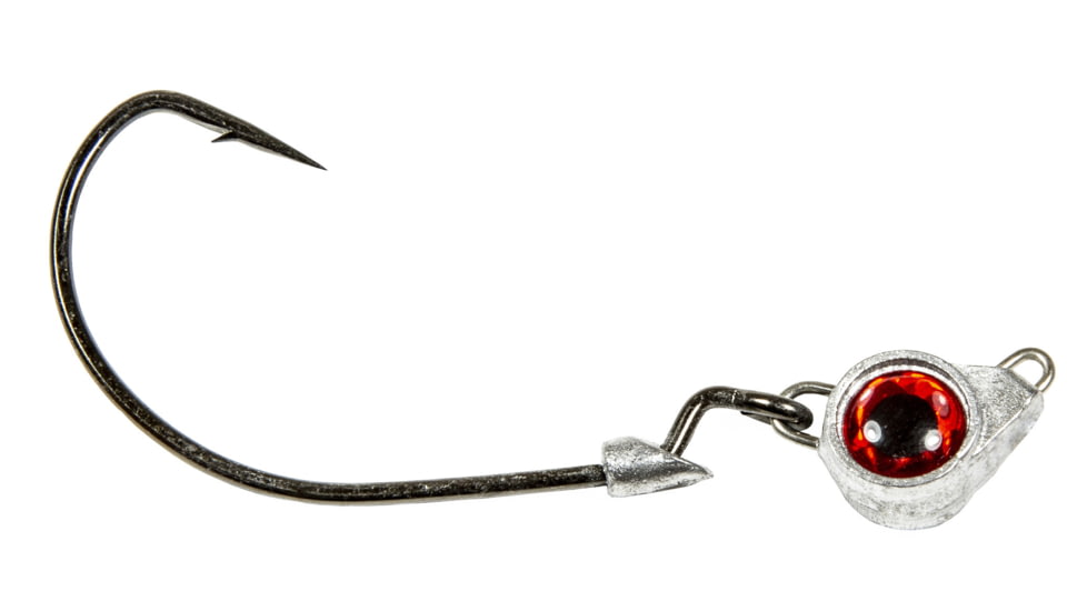 Z-man Texas Eye Jigheads, Red, 1/4oz, 3 per Pack, TXJH14-01PK3