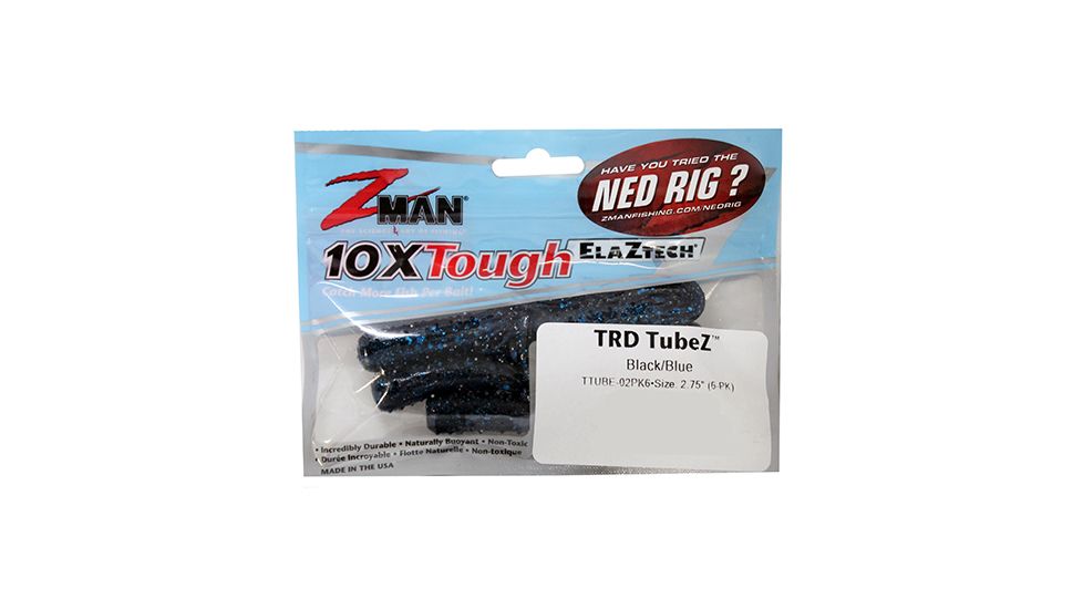Z-man TRD TUBEZ 2.75 BLK/BLUE6PK TTUBE-02PK6