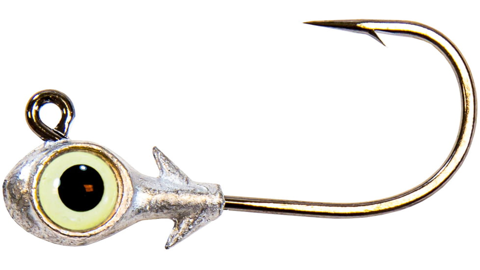 Z-man Trout Eye Finesse Jigheads, Glow, 1/8oz, 3 per Pack, TEFH18-03PK3