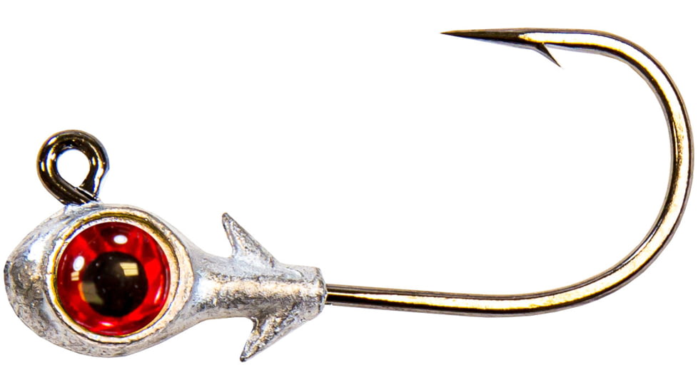 Z-man Trout Eye Finesse Jigheads, Red, 3/16oz, 3 per Pack, TEFH316-01PK3