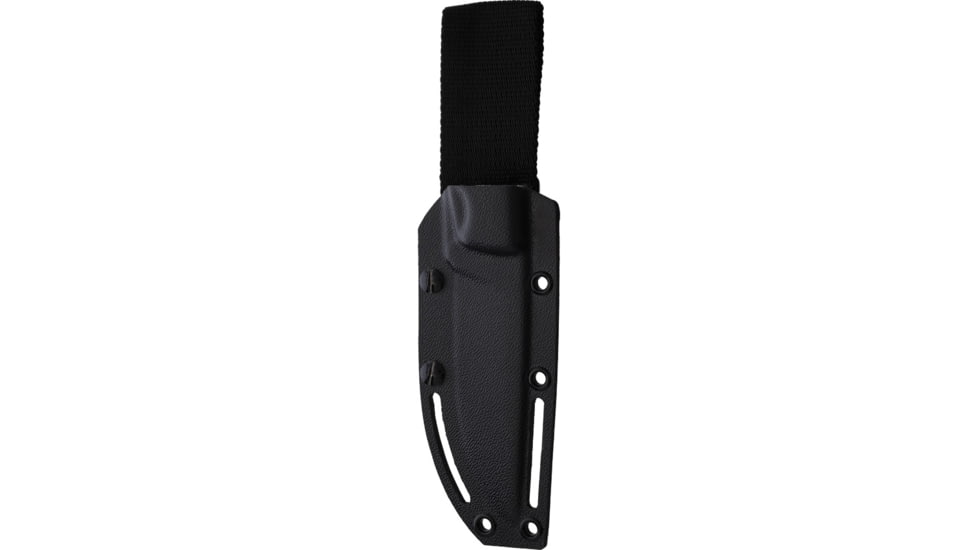 ZA-PAS Knives Handie G10 Fixed Blade Knife, 8.5in Overall, 4.25in Black Cerakote Carbon Steel Blade, Black G10 Handle, ABS Sheath, S0031