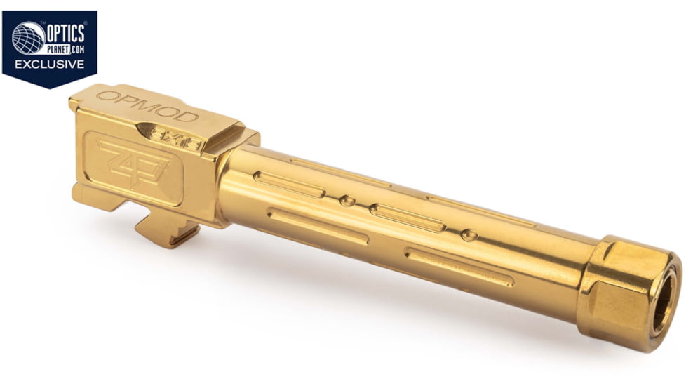 Zaffiri OPMOD MG9 Glock 19 Threaded Pistol Barrel, Gold, ZP.19BTG.OPMOD