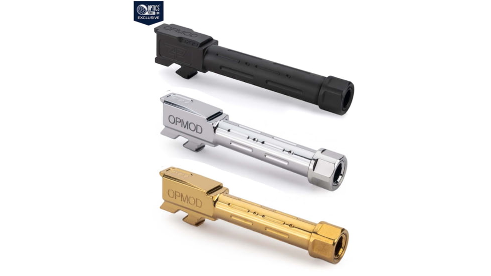 Zaffiri OPMOD MG9 Glock 19 Threaded Pistol Barrel, Black Nitride, Gold, Stainless