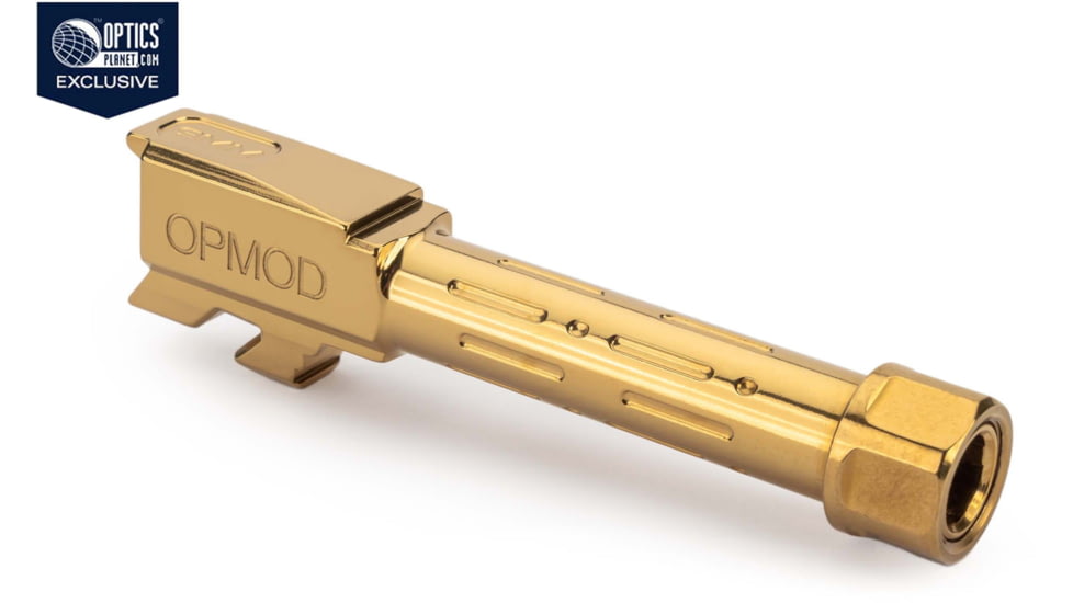 Zaffiri OPMOD MG9 Glock 43/43X Threaded Pistol Barrel, Gold, ZP.43BTG.OPMOD