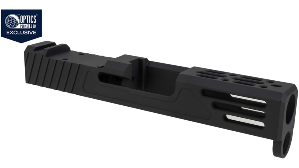 Zaffiri OPMOD Z51M Glock 43/43X Pistol Slide w/RMSc Cut, Black, Zaffiri OPMOD.43.BLK