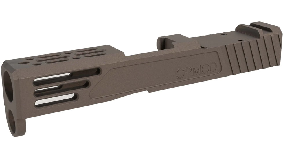 Zaffiri OPMOD Z51M Glock 43/43X Pistol Slide w/RMSc Cut, Burnt Bronze, Zaffiri OPMOD.43.BB