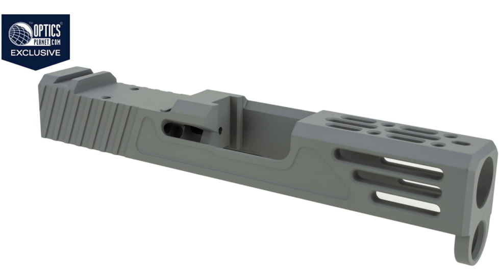 Zaffiri OPMOD Z51M Glock 43/43X Pistol Slide w/RMSc Cut, Light Grey, Zaffiri OPMOD.43.LG