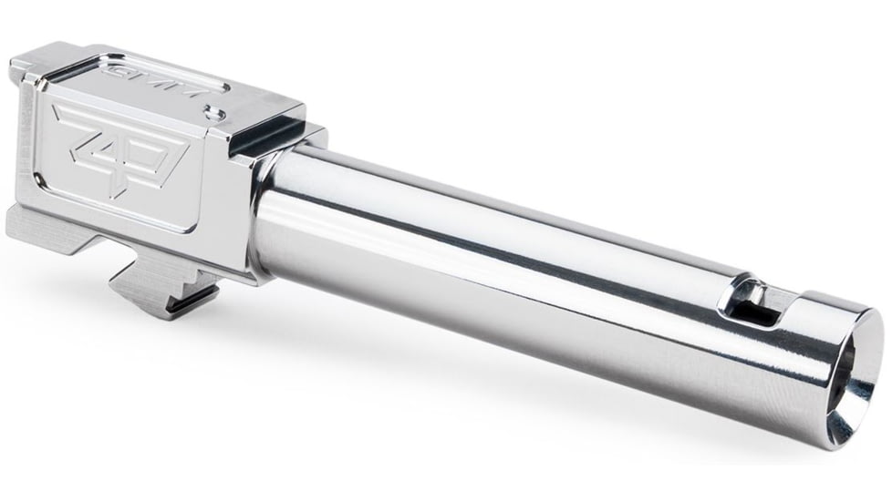 Zaffiri Precision Chunk Ported Pistol Barrel, Glock 19 Gen 1-4, 9mm, Twist 1-10, 416R Stainless Steel, Stainless, ZP.19BCPSS