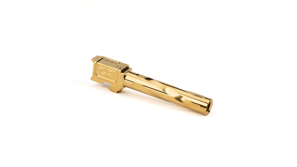 Zaffiri Precision Flush and Crown Glock 17 Gen 3, Glock 17 Gen 4 9mm Luger Non-Threaded Pistol Barrel, 4.37in, 1-10 RH Twist, PVD, Gold, BA-G17G14-FC-GLD