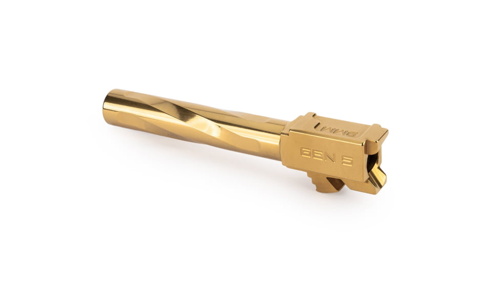 Zaffiri Precision Flush and Crown Glock 17 Gen 5 9mm Luger Non-Threaded Pistol Barrel, 4.42in, 1-10 RH Twist, PVD, Gold, BA-G17G5-FC-GLD