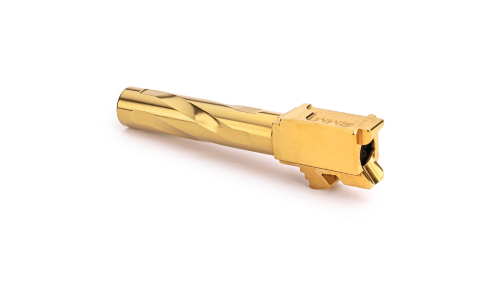 Zaffiri Precision Flush and Crown Glock 19 Gen 3, Glock 19 Gen 4 9mm Luger Non-Threaded Pistol Barrel, 3.90in, 1-10 RH Twist, PVD, Gold, BA-G19G14-FC-GLD