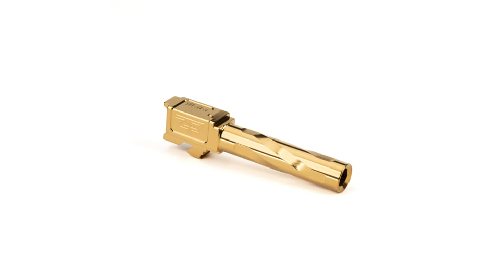 Zaffiri Precision Flush and Crown Glock 19 Gen 3, Glock 19 Gen 4 9mm Luger Non-Threaded Pistol Barrel, 3.90in, 1-10 RH Twist, PVD, Gold, BA-G19G14-FC-GLD
