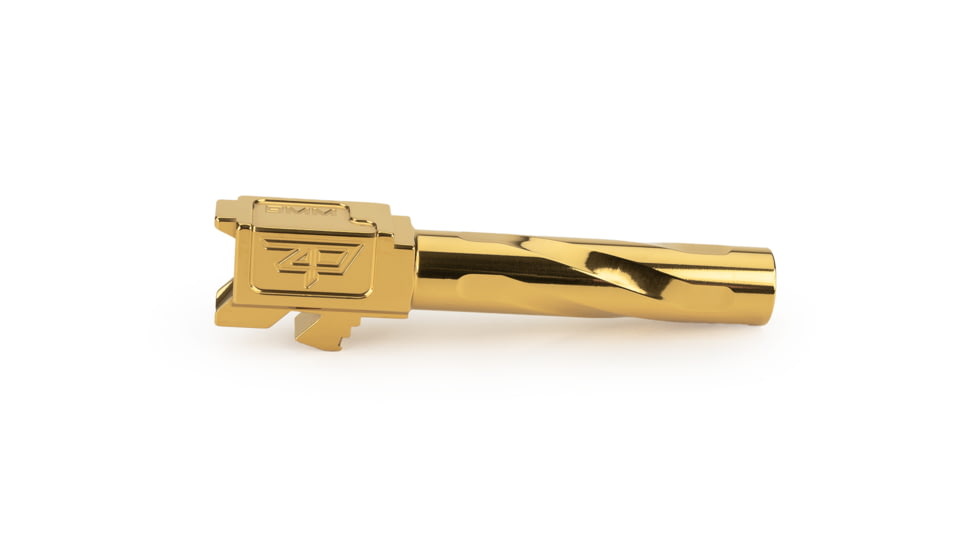 Zaffiri Precision Flush and Crown Glock 19 Gen 5 9mm Luger Non-Threaded Pistol Barrel, 3.95in, 1-10 RH Twist, PVD, Gold, BA-G19G5-FC-GLD