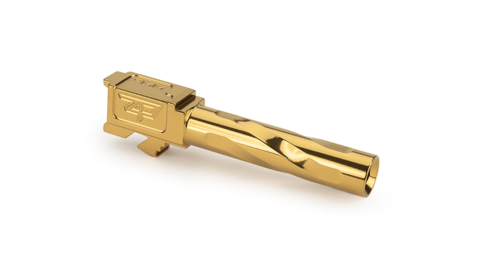 Zaffiri Precision Flush and Crown Glock 19 Gen 5 9mm Luger Non-Threaded Pistol Barrel, 3.95in, 1-10 RH Twist, PVD, Gold, BA-G19G5-FC-GLD
