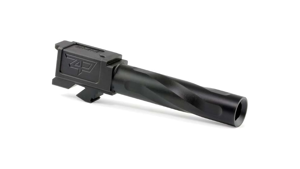 Zaffiri Precision Flush and Crown Pistol Barrel, Glock 19 Gen 5 Slide, 9mm, 1/10 Twist, 416R Stainless Steel, Black Nitride, ZP.19G5BBN