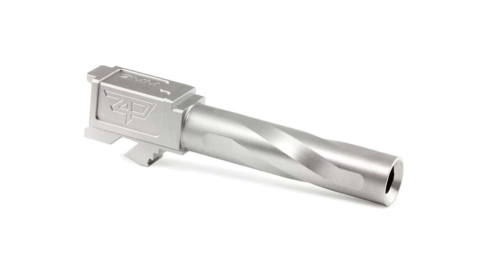 Zaffiri Precision Flush and Crown Pistol Barrel, Glock 19 Gen 5 Slide, 9mm, 1/10 Twist, 416R Stainless Steel, Stainless Steel, ZP.19G5BSS