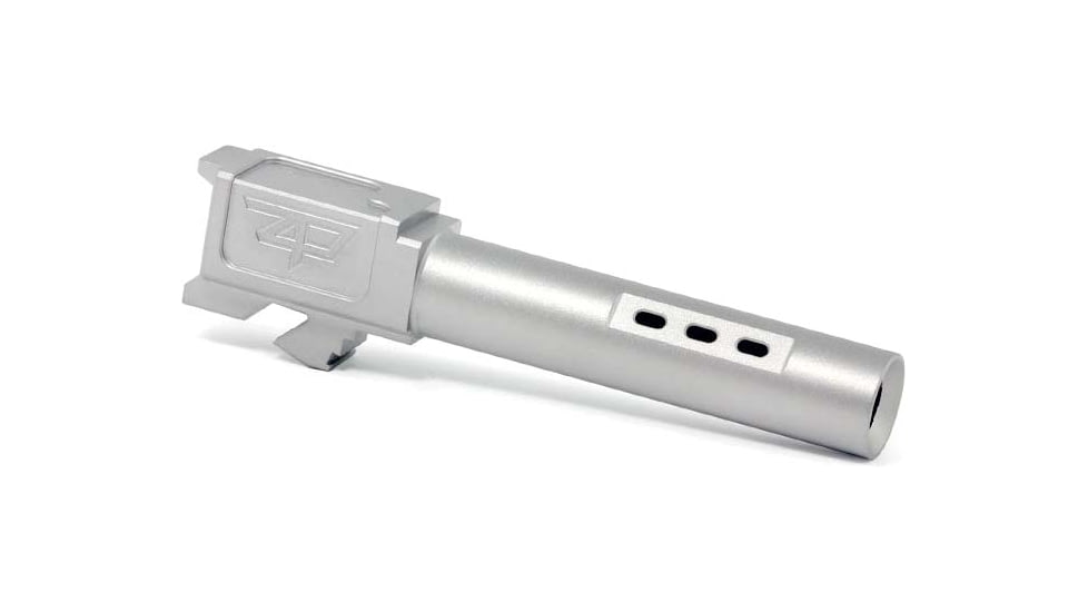 Zaffiri Precision Flush and Crown Pistol Barrel, Glock 19 Gen 5 ZPS.P and ZPS.4 Slide, 9mm, 1/10 Twist, 416R Stainless Steel, Stainless Steel, ZP.19G5BPSS