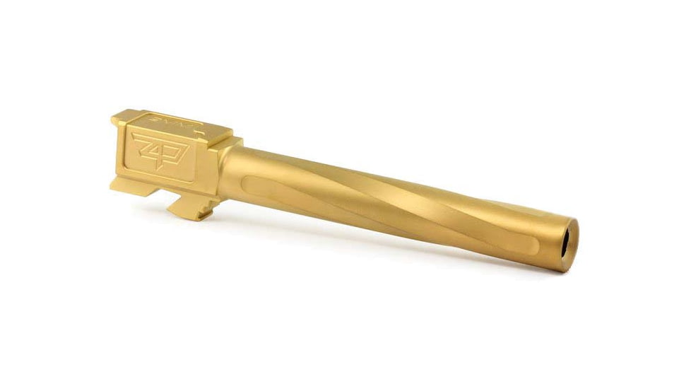 Zaffiri Precision Flush and Crown Pistol Barrel, Glock 34 Gen 5, 9mm, 1/10 Twist, 416R Stainless Steel, Titanium Nitride, ZP.34G5BG