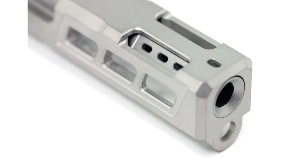 Zaffiri Precision Flush and Crown Pistol Barrel, Glock 19 Gen 5 ZPS.P and ZPS.4 Slide, 9mm, 1/10 Twist, 416R Stainless Steel, Stainless Steel, ZP.19G5BPSS