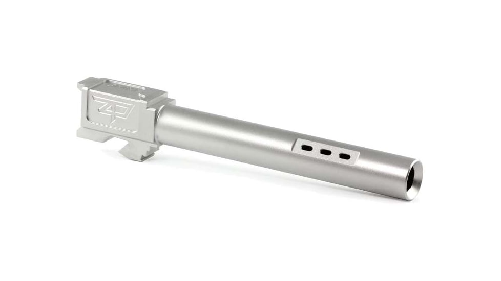 Zaffiri Precision Flush and Crown Ported Pistol Barrel, Glock 34 Gen 1-4/ZPS.P Slide, 9mm, 1/16 Twist, 416R Stainless Steel, Stainless Steel, ZP.34BPSS