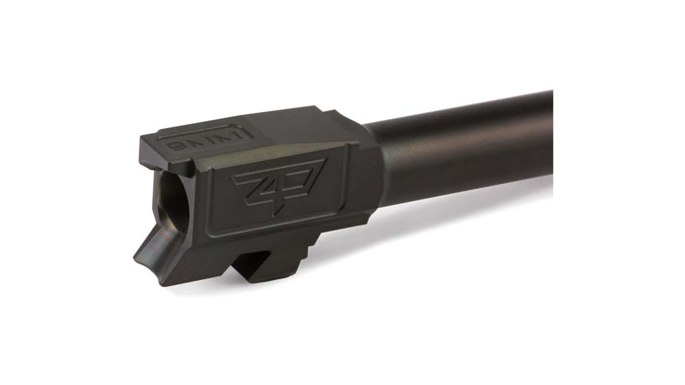 Zaffiri Precision Flush and Crown Ported Pistol Barrel, Glock 43/43x ZPS.P, 9mm, 1/10 Twist, 416R Stainless Steel, Black Nitride, ZP.43BPBN