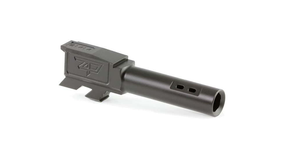 Zaffiri Precision Flush and Crown Ported Pistol Barrel, Glock 43/43x ZPS.P, 9mm, 1/10 Twist, 416R Stainless Steel, Black Nitride, ZP.43BPBN