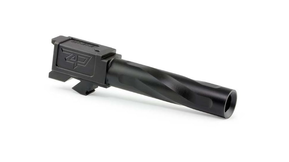 Zaffiri Precision Glock 19 Gen 1-4 Flush and Crown Pistol Barrel, 9mm Caliber, 1-10 Twist, 416R Stainless Steel, Black Nitride, ZP.19BBN