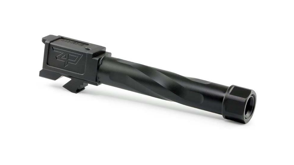 Zaffiri Precision Glock 19 Gen 1-5 Threaded Pistol Barrel, 9mm Caliber, 1/2x28 Threads Per Inch, 416R Stainless Steel, Black Nitride, ZP.19BTBN