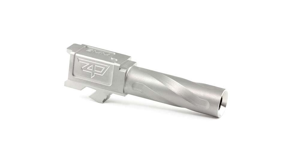 Zaffiri Precision Glock 26 Gen 1-4 Flush and Crown Pistol Barrel, 9mm Caliber, 1-10 Twist, 416R Stainless Steel, Stainless Steel, ZP.26BSS