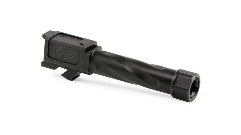 Zaffiri Precision Glock 26 Gen 1-4 Threaded Pistol Barrel, 9mm Caliber, 1/2x28 Threads Per Inch, 416R Stainless Steel, Black Nitride, ZP.26BTBN