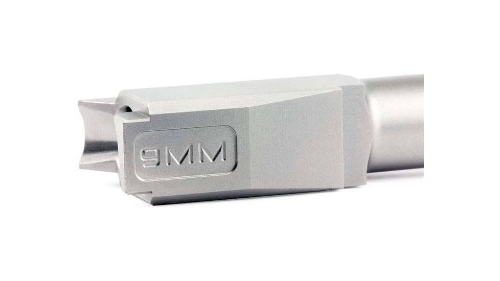 Zaffiri Precision Glock 43/43x Flush and Crown Pistol Barrel, 9mm Caliber, 1-10 Twist, 416R Stainless Steel, Stainless Steel, ZP.43BSS