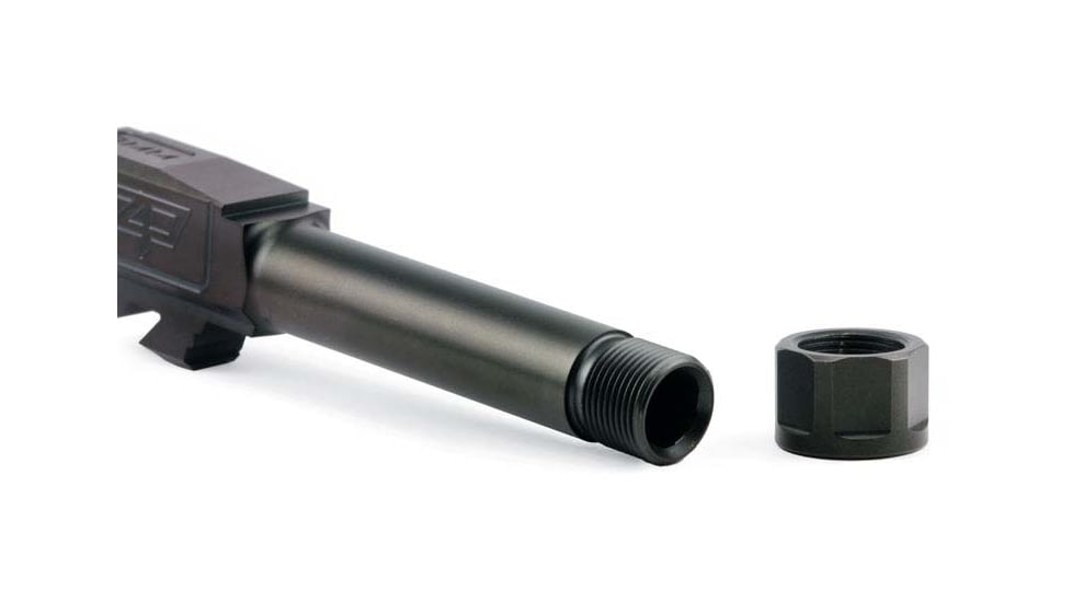 Zaffiri Precision Threaded Pistol Barrel, Glock 43/43X, 9mm Luger, 4 in, 1/2x28, Black Nitride, ZP.43BTBN